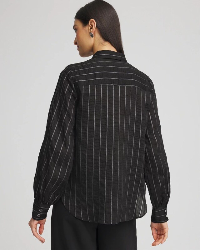 Classic Soft Button-front Blouse - image 3